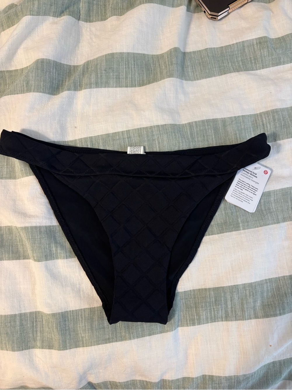 Black Quilted Lululemon Bikini Bottoms